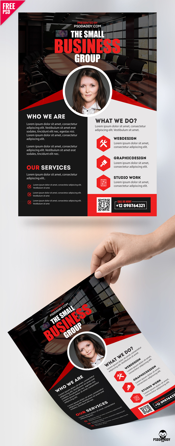Free Professional Business Flyer PSD Template
