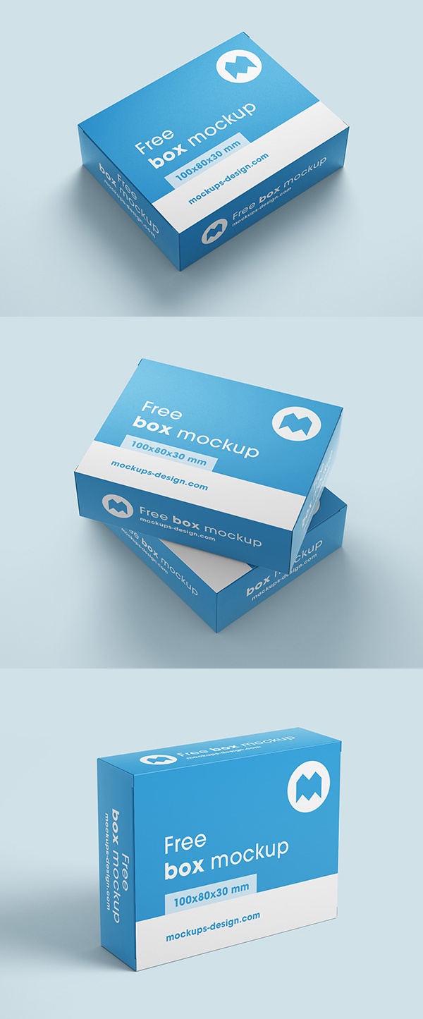 Free Box Mockup PSD Template