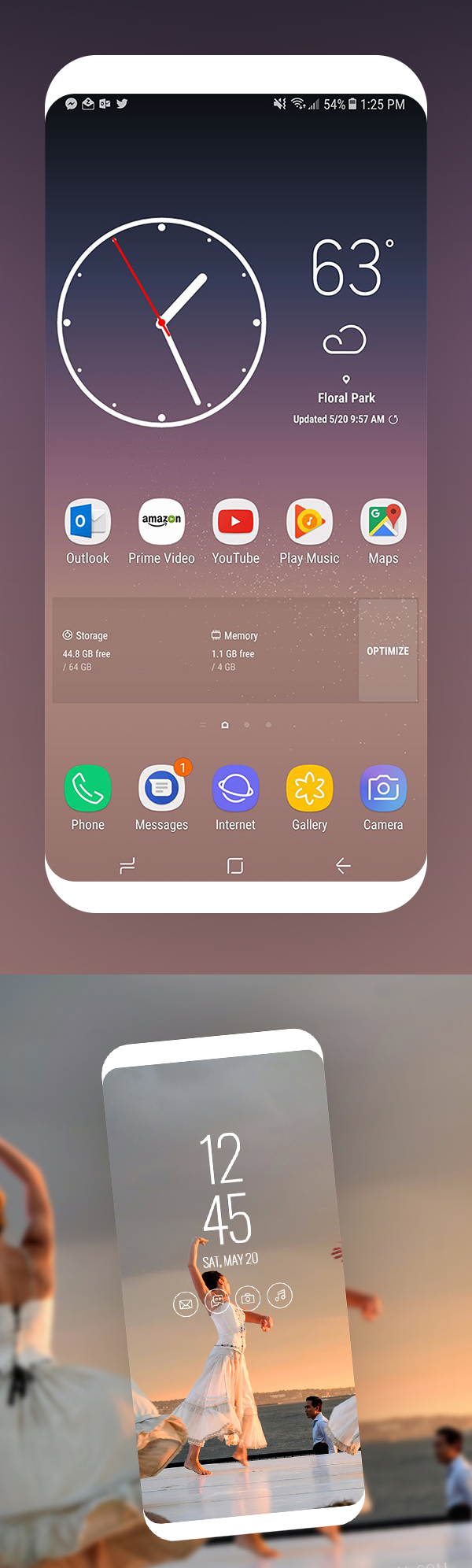 Free Samsung Galaxy S8 Screen Mockup Design
