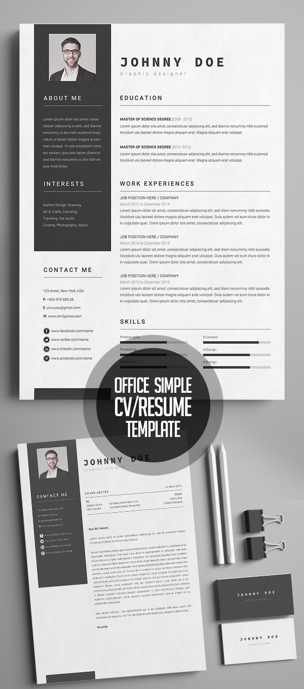 Office Simple CV-Resume Template