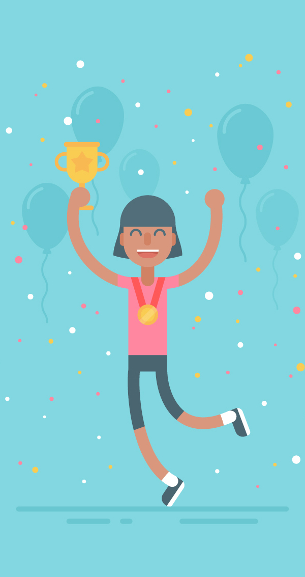 How to Draw a Celebrating Sporty Character in Adobe Illustrator