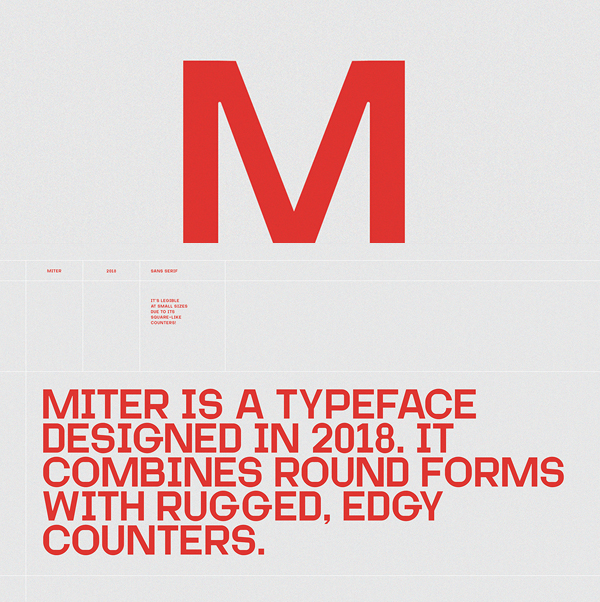 Miter Free Font
