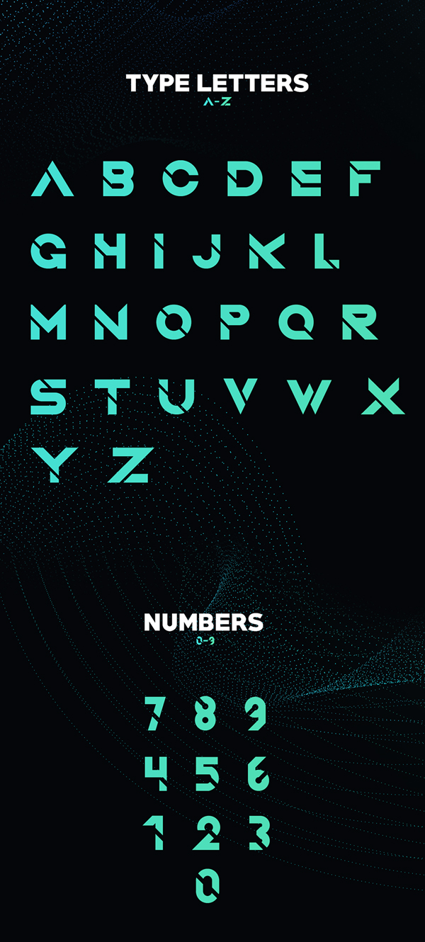 Quantum font letters