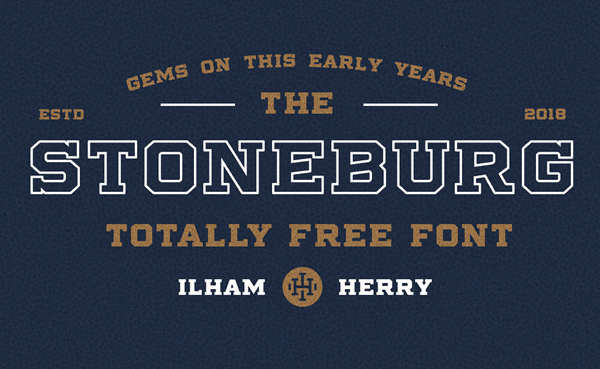 Stoneburg free fonts