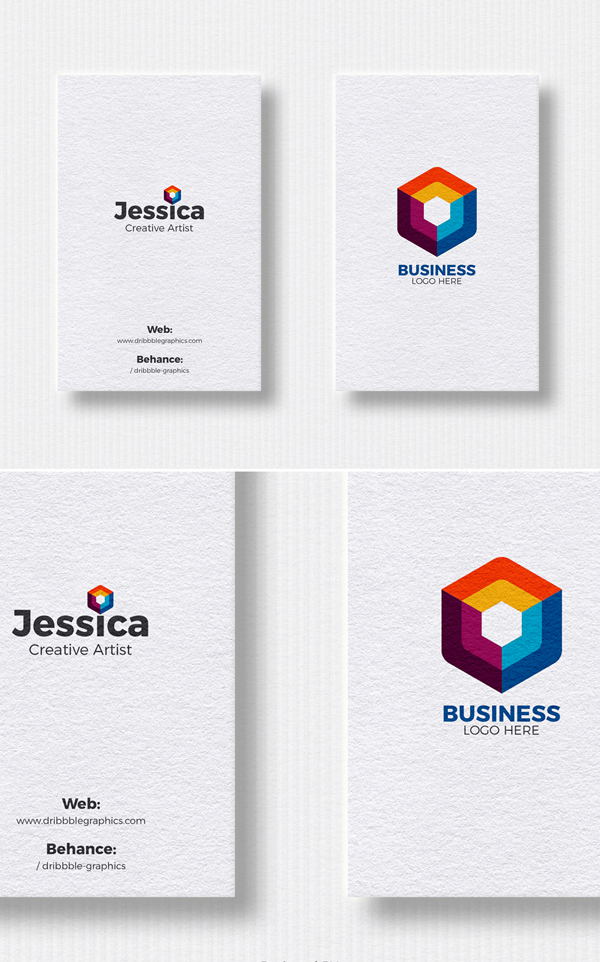 Free Vertical Business Cards Mockup For Designers