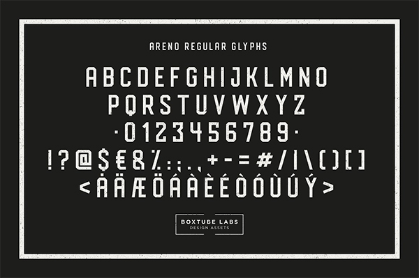Areno Free Font Letters