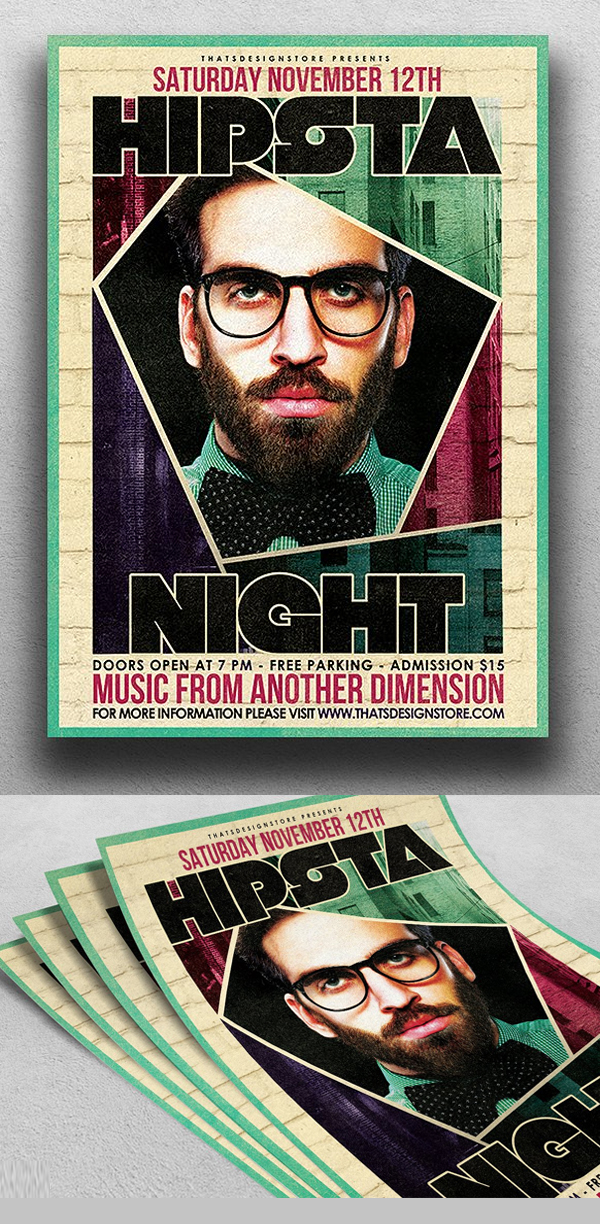 Hipsta Night Flyer Template