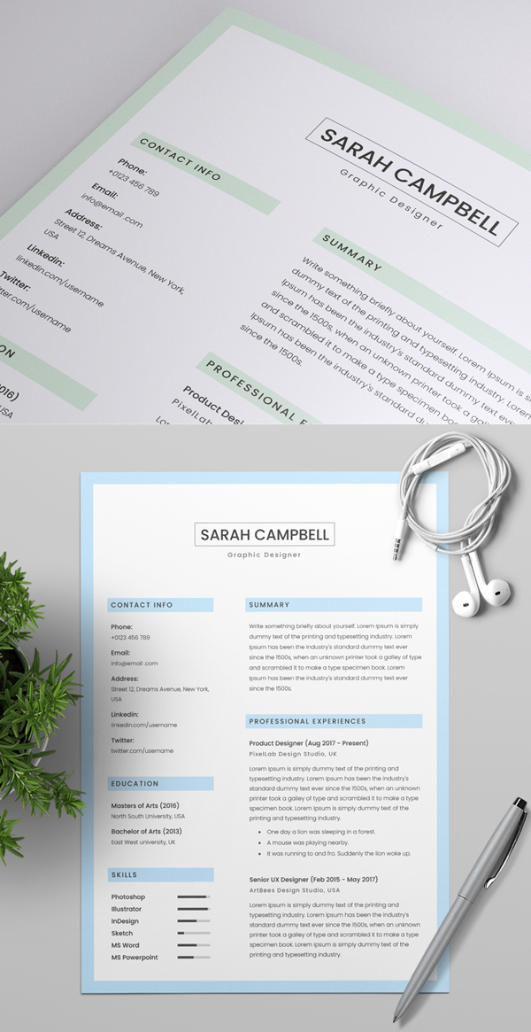 50 Free Resume Templates: Best Of 2018 -  3