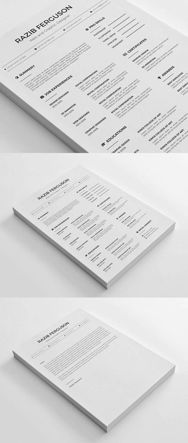 50 Free Resume Templates: Best Of 2018 -  7