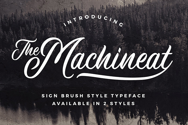 Machineat Handpainted Font