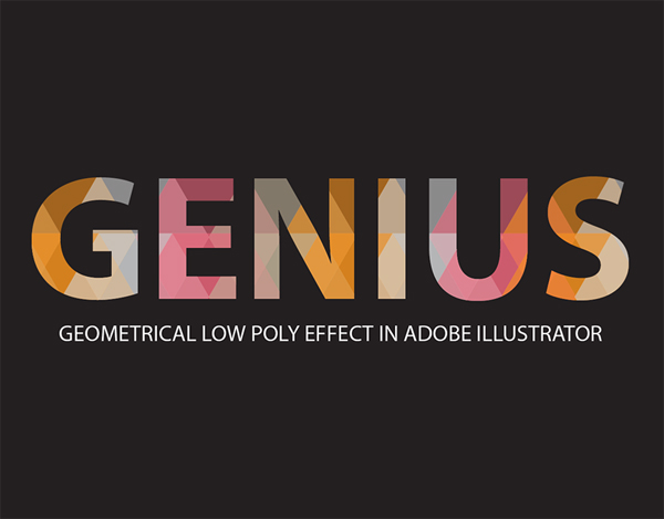 How to Create Geometric Low Poly Design on Text in Adobe Illustrator