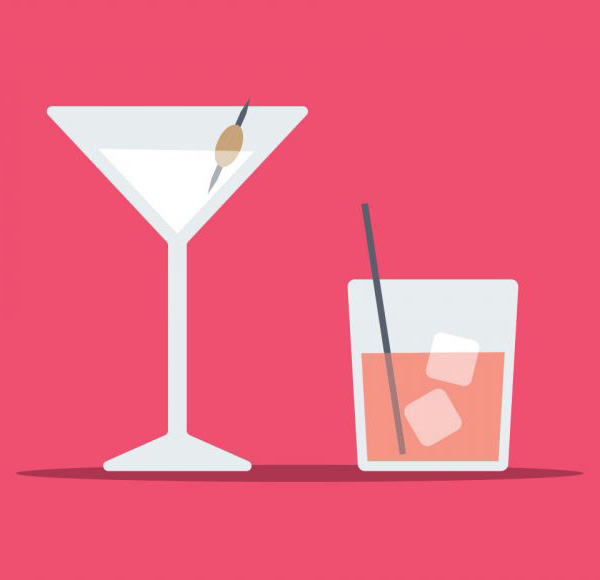 Create Flat Style Cocktail Glasses in Adobe Illustrator