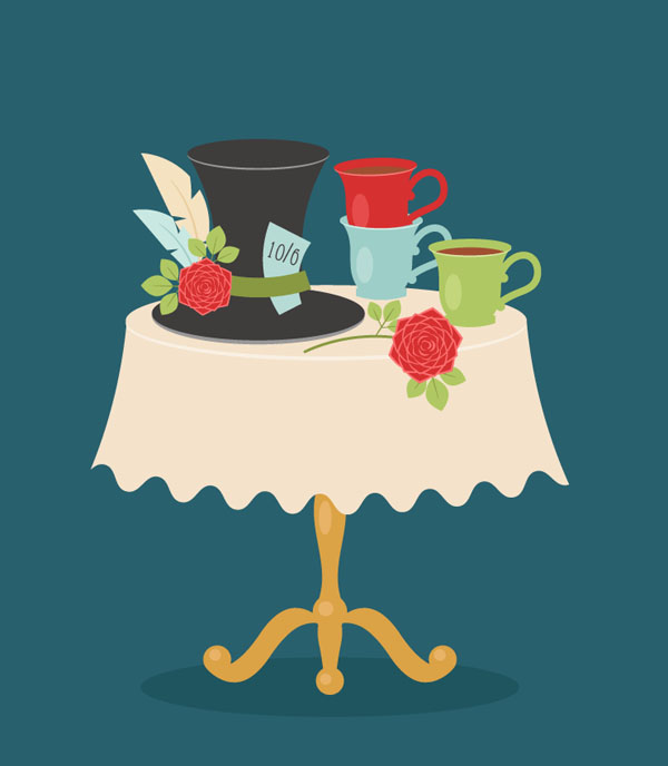 How to Create an Alice in Wonderland Tea Party Scene in Adobe Illustrator