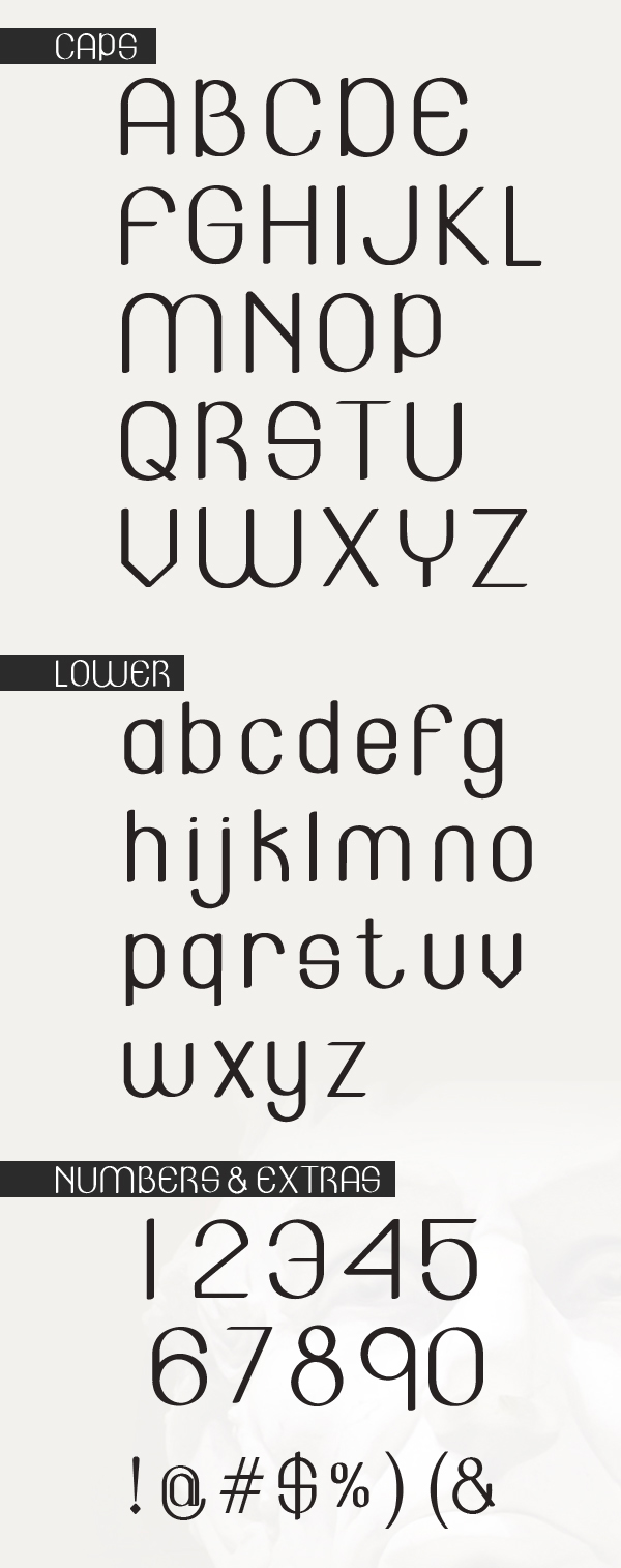 Lincoln Free Font Letters and Numbers