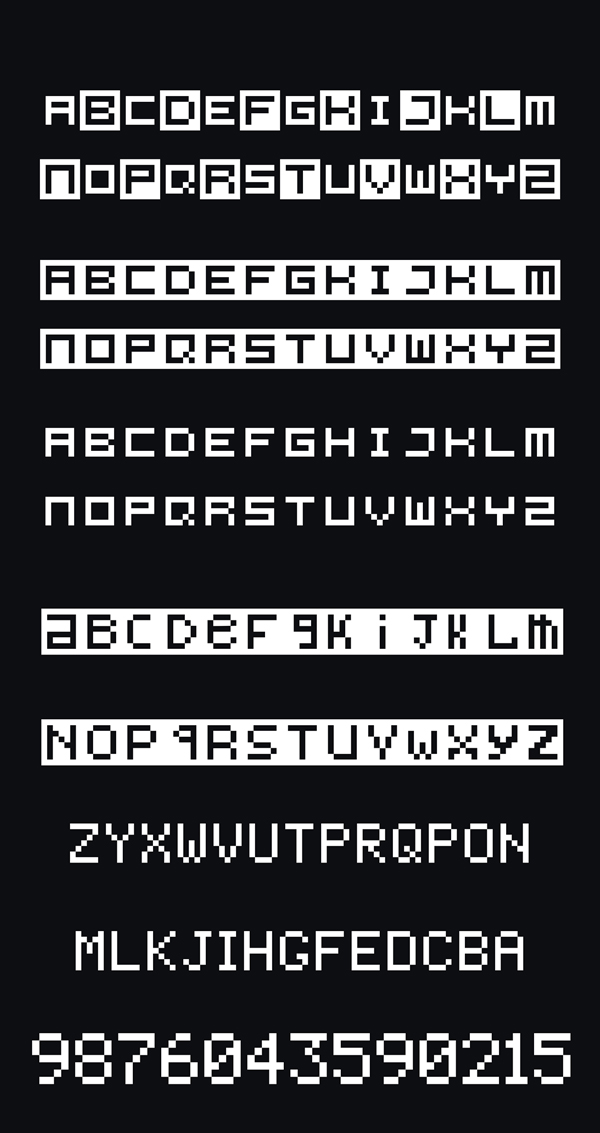 Pixel Pro Free Font Letters and Numbers