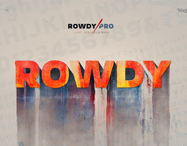 Rowdy Pro Free Font