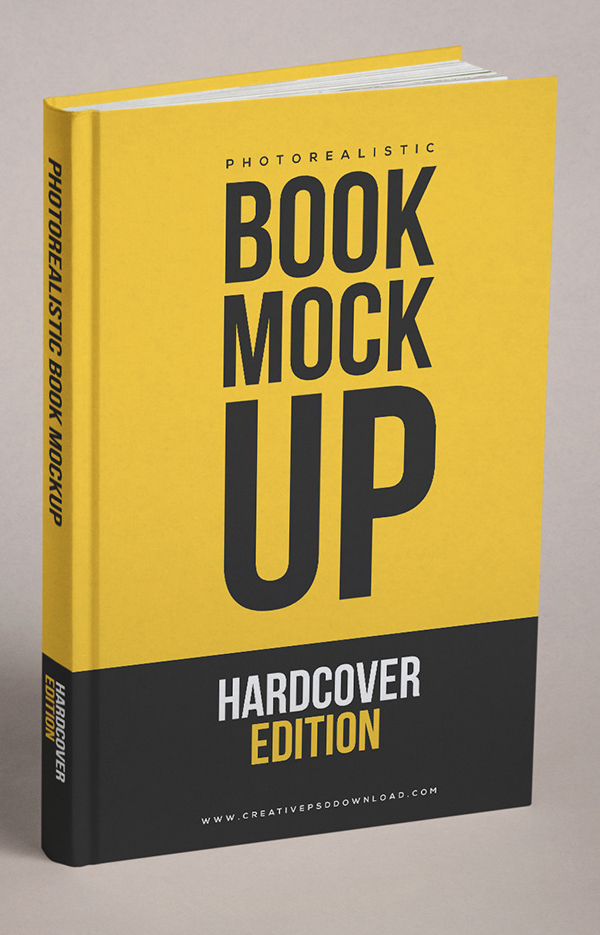 Free Realistic Book Cover Free PSD Mockup