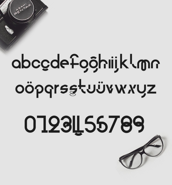Cylinder Free Font Letters
