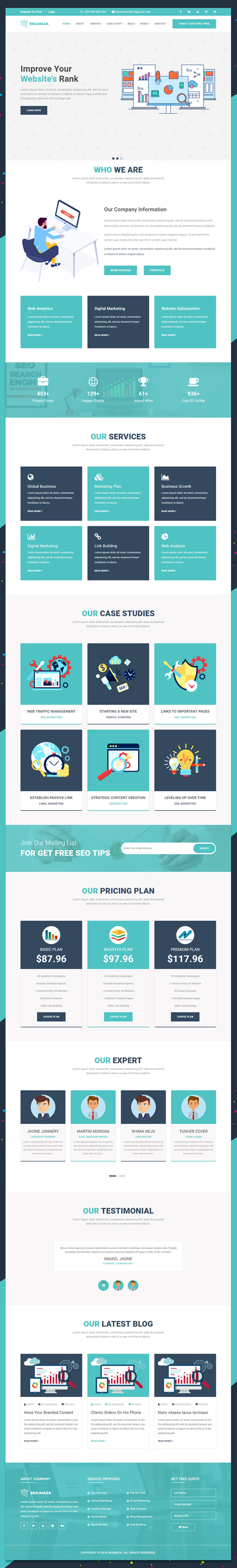 Free PSD Seo Responsive Bootstrap Website Template