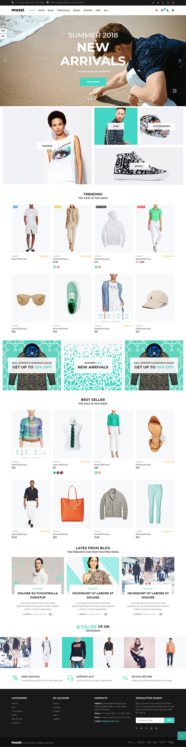 Muzzi - fashion store HTML template