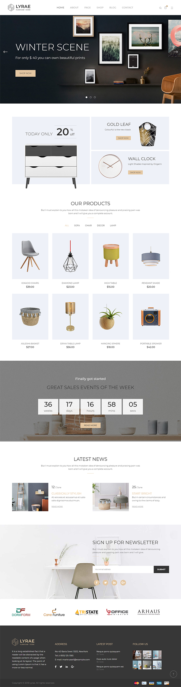 Lyrae | Furniture Store and Handmade Shop HTML5 Template