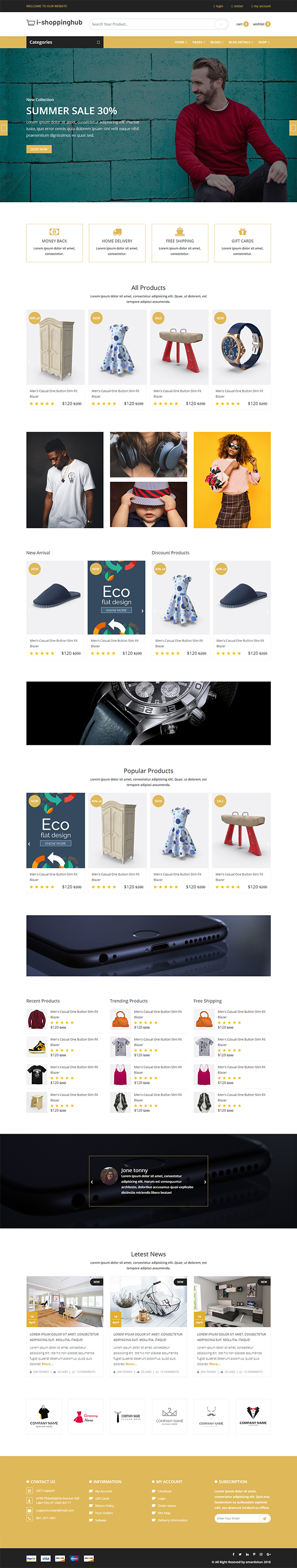 i-shoppinghub Multipurpose E-commerce Responsive HTML5 Template