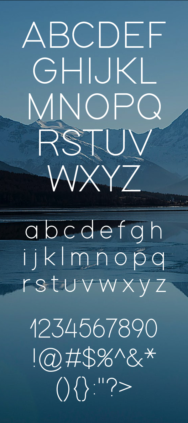 Modern Sans Free Font Letters