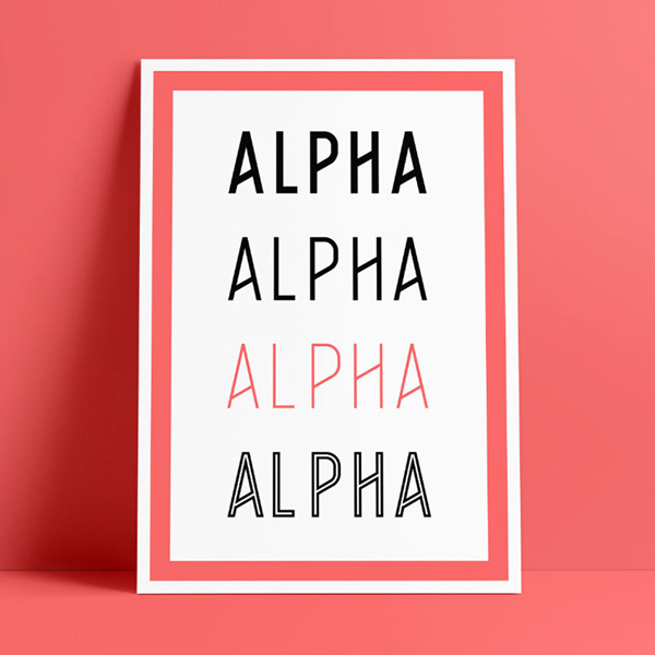 Alpha Free Font Design