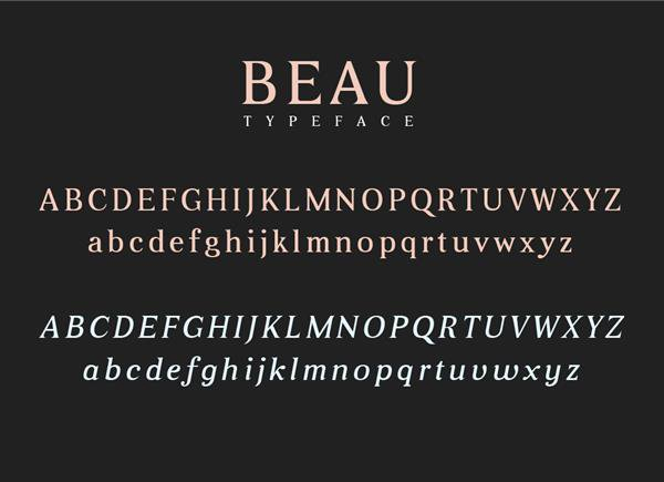 Beau Font Letters