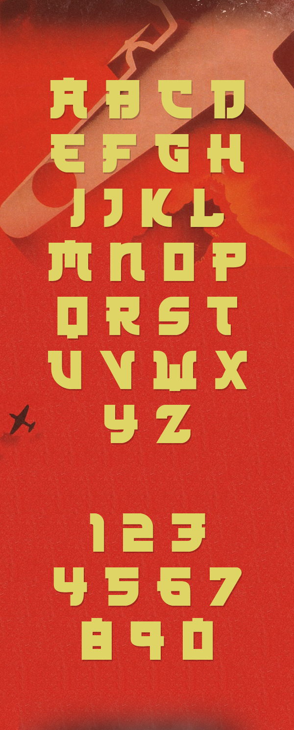 Kamikaze Font Letters