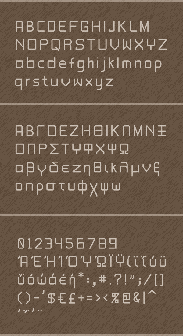 Lulu Monospace Font Letters