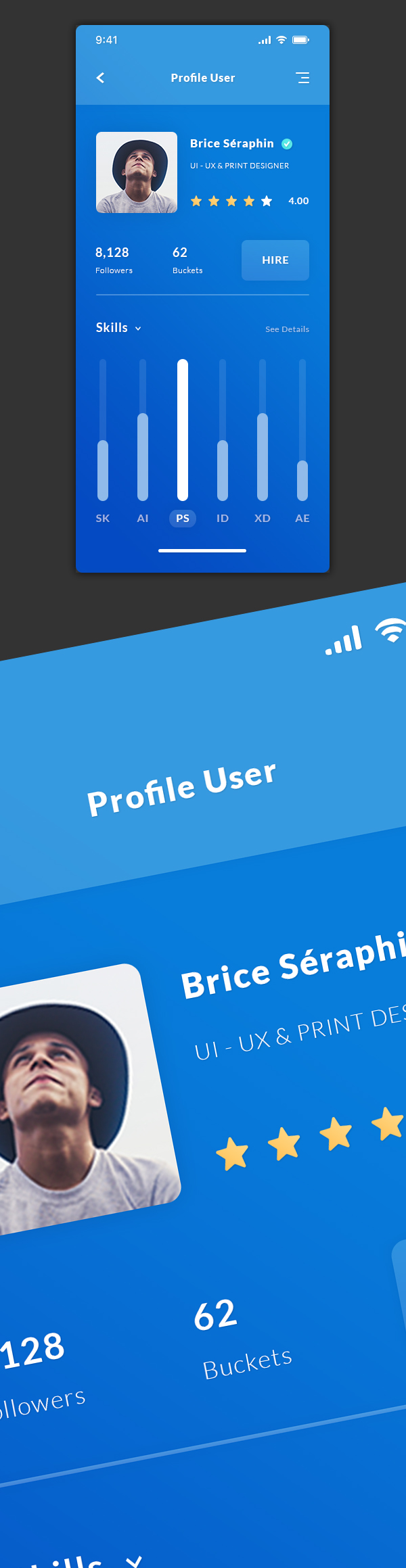 Free Profile User & Dashboard - App UI / UX