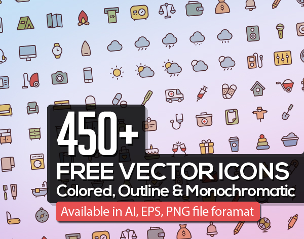 150+ Free Vector Icons for Web, iOS and Android Apps