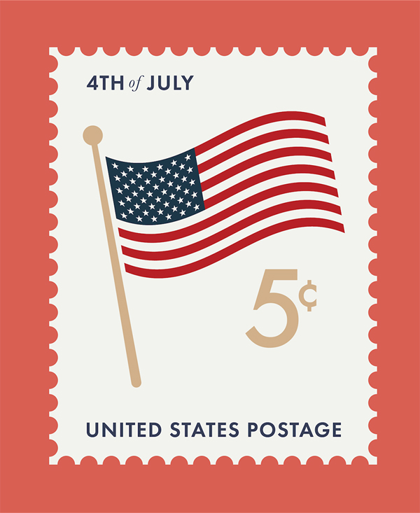 Free Independence Day Vector Stamp