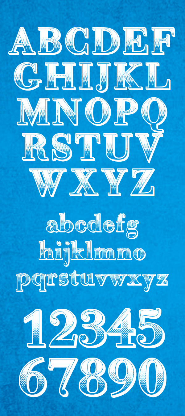Gradientico Font Letters