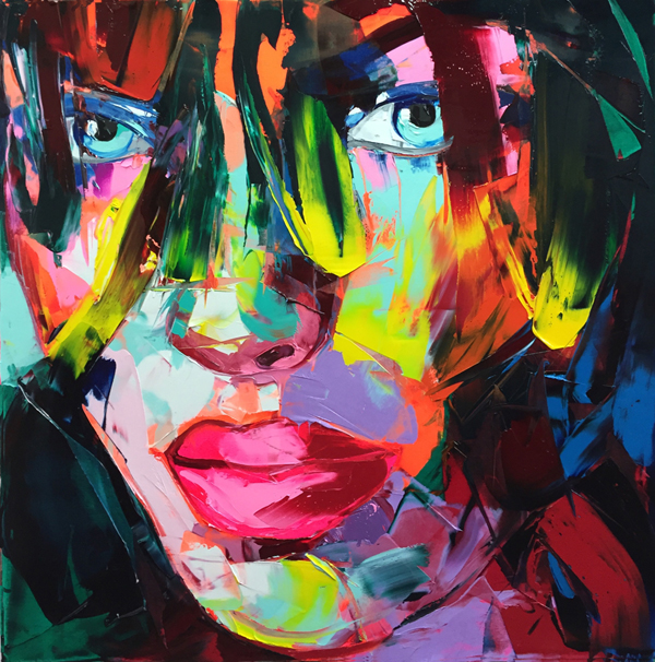 Amazing Graffiti Portrait Painting by Francoise Nielly - 10