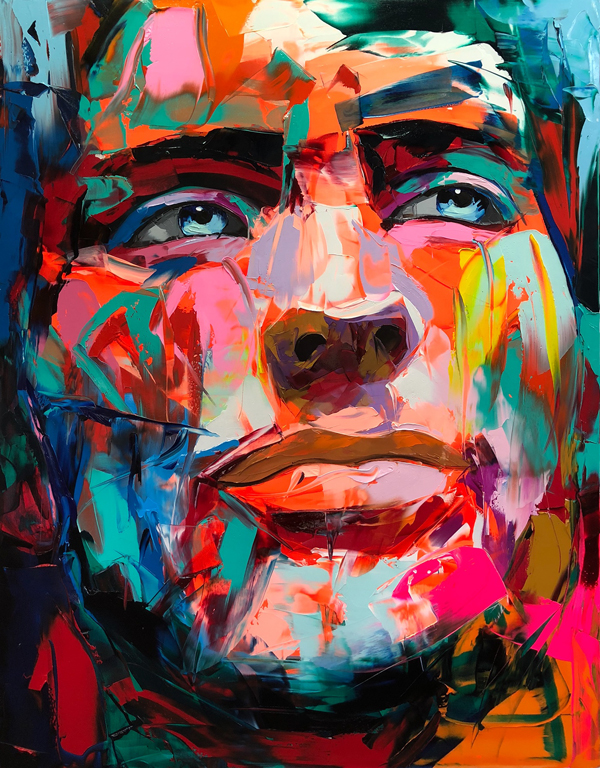 Amazing Graffiti Portrait Painting by Francoise Nielly - 13