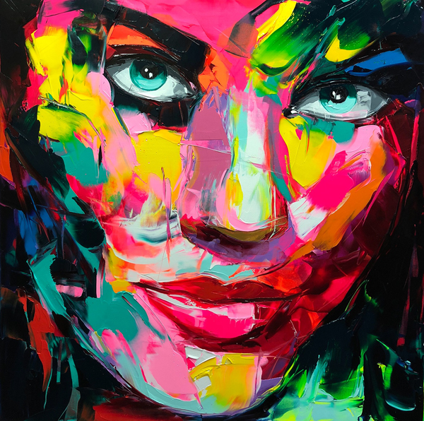 Amazing Graffiti Portrait Painting by Francoise Nielly - 14