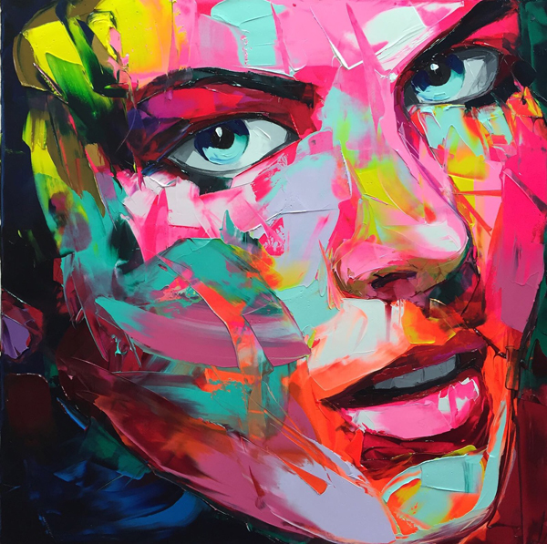 Amazing Graffiti Portrait Painting by Francoise Nielly - 17