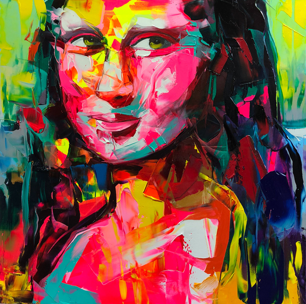 Amazing Graffiti Portrait Painting by Francoise Nielly - 2