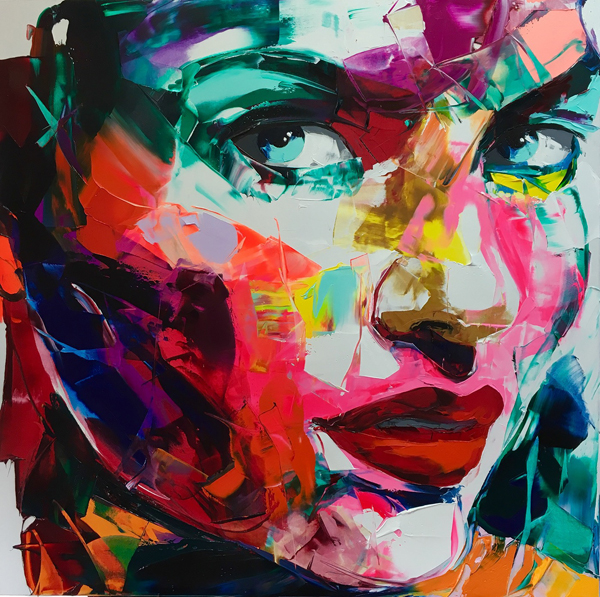 Amazing Graffiti Portrait Painting by Francoise Nielly - 21