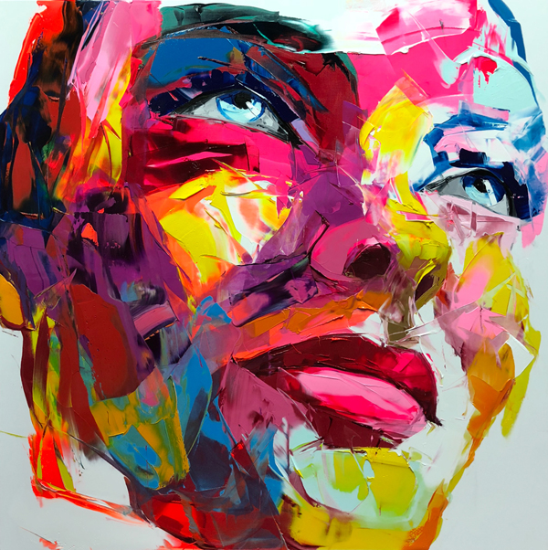 Amazing Graffiti Portrait Painting by Francoise Nielly - 3