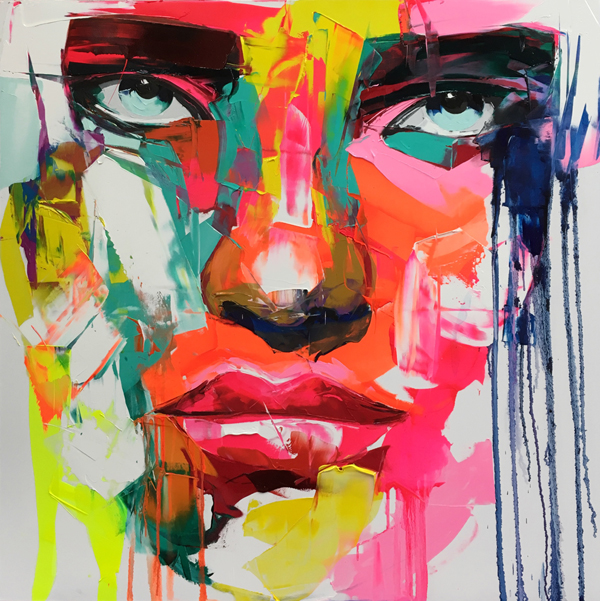 Amazing Graffiti Portrait Painting by Francoise Nielly - 4