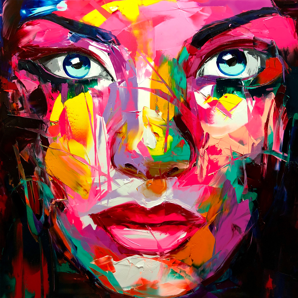 Amazing Graffiti Portrait Painting by Francoise Nielly | Inspiration