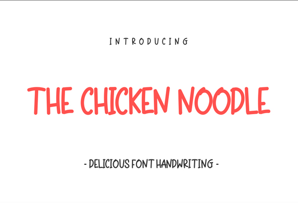 The Chicken Noodle Free Font
