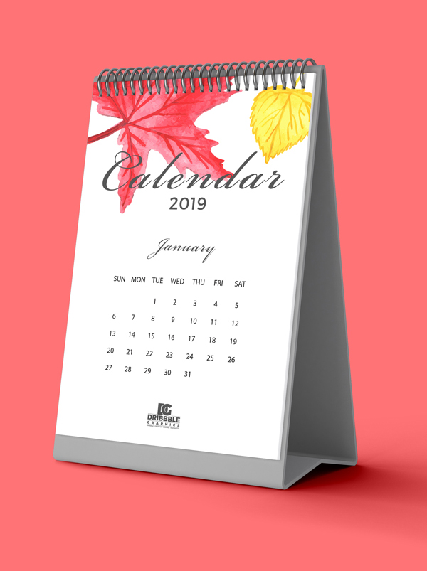 Free Calendar Mockup 2019