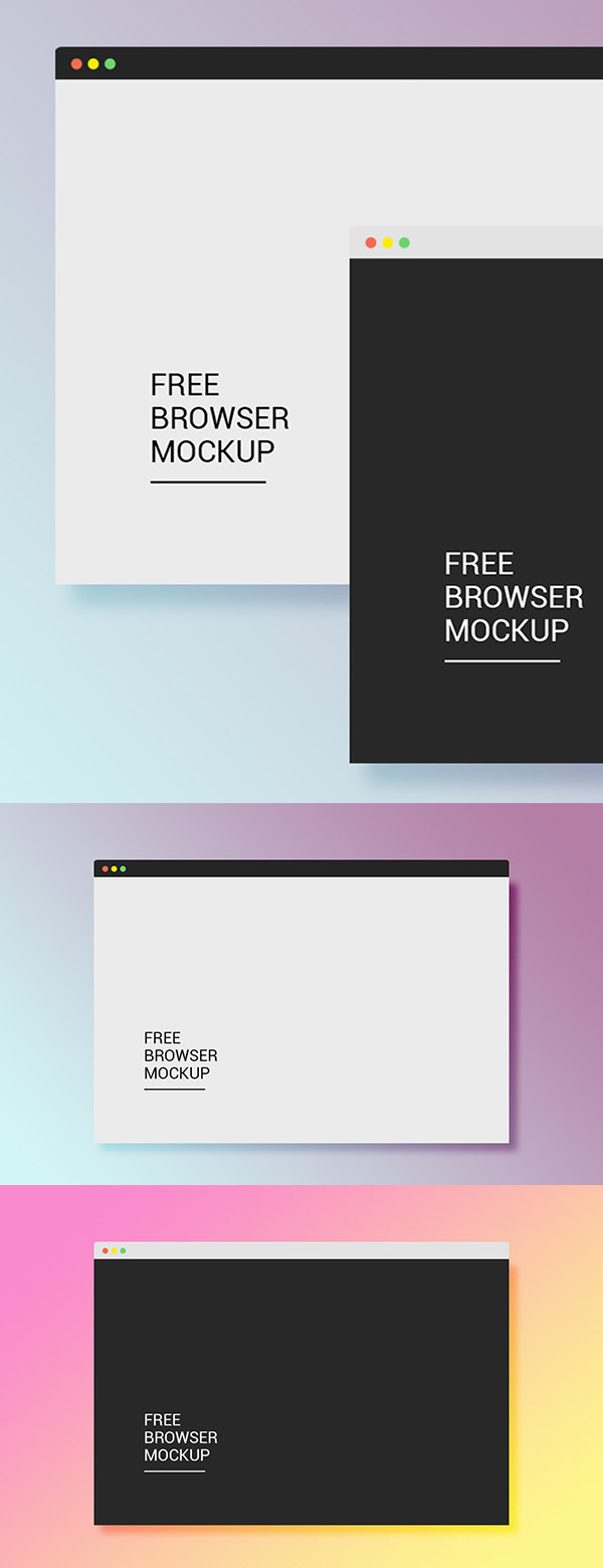 Free Mac Browser Mockup PSD