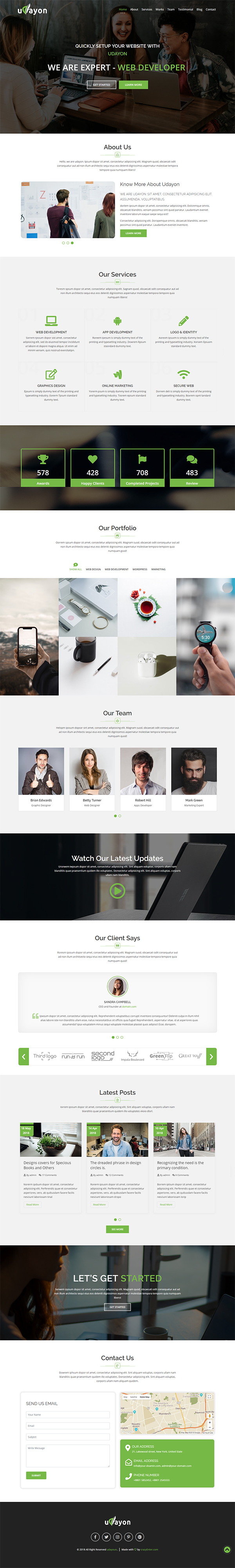 Udayon - Onepager Multipurpose Parallax Template