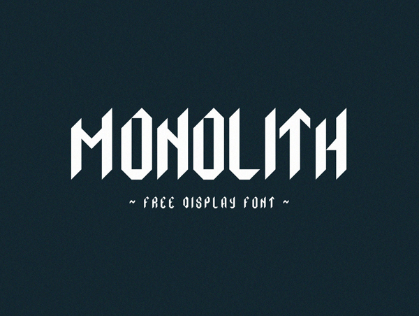 Monolith Free Font