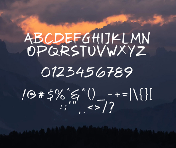 Oyget Font Letters